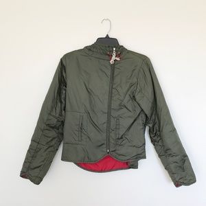 Olive Green Asymmetrical Zip Jacket